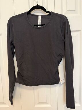 lululemon athletica Ribbed Long Sleeve Crew Top - Black
